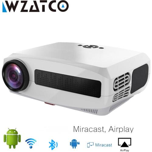 WZATCO C3 New LED Projector Android 10.0 WIFI Full HD 1080P 300 inch Big Screen Proyector Home Theater Smart Video Beamer