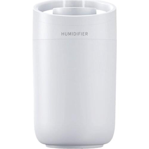 1Pcs White Environmental Protection Household 3L Large Capacity Humidifier with Water Double Spray Humidifier