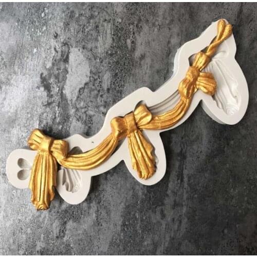 Bow Ribbon 1Piece New European lace mold, gifts, jewelry, accessories, mold, flip sugar, biscuits, cake mold