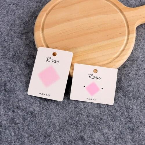 Cute 5*4cm 5*7cm 100pcs/Lot Accessories Display Rose Card Stud Earrings Necklace Packaging Holders Wholesale
