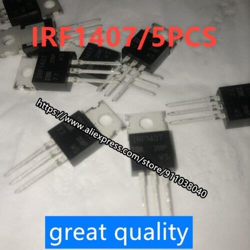 5PCS/LOT New IRF1407 MOS field effect tube IRF1407PBF 130A 75V 330W