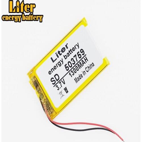 503759 GPS Navigator MP3 MP4 3.7V 1300 -capacity polymer lithium battery tablet battery