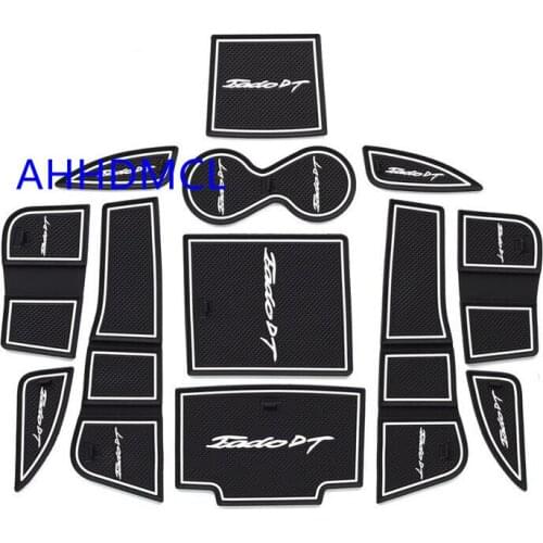 AHHDMCL Car Door Groove Mat Gate Slot Cup Armrest Storage Pad Mat For Chana Changan Eado DT 2018