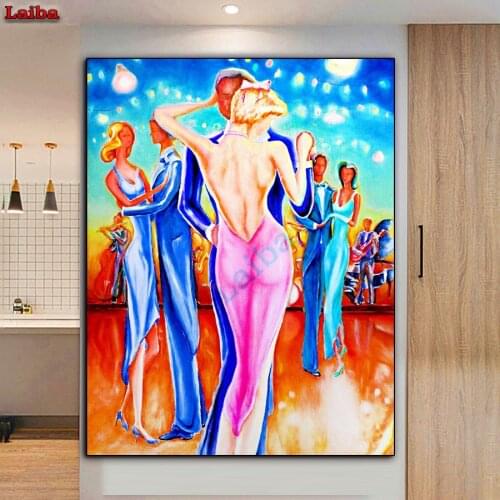 Diamond Painting Abstract ballroom dancing men and women Diamond Mosaic 5D DIY Diamond Embroidery Rhinestone Decoration puzzle