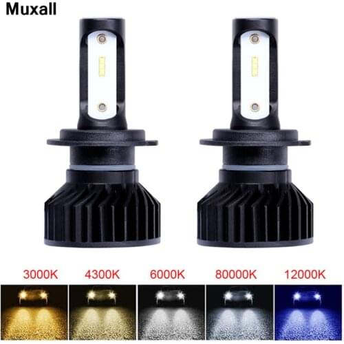 2pcs Mini Car Headlight H11 led Bulbs Super Bright CSP Chips H7 headlamp kit 12000lm H4 H8 H9 H1 9005 hb3 9006 hb4 80W fog light