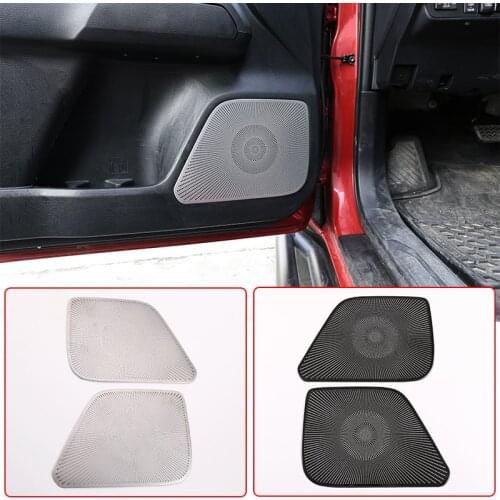 Auto Parts Car Door Speaker Net Cover Trim Sticker Silver Stainless steel For Toyota Tacoma 2016-2020 Car Interior Accessories