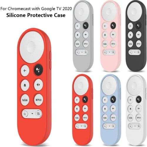 Remote Control Case For Chromecast With Google TV 2020 Voice Protective Silicone Case Durable Shockproof Protective Case Cover