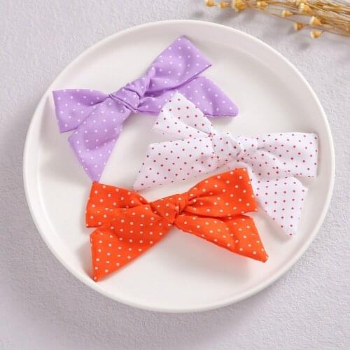 Baby Hair Clips White Dot Barrettes for Chidlren Girls Solid Summer Hairgrips Kid Ponytail Hair Accessories Photo Props Fashion