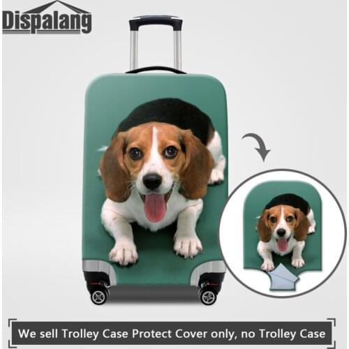 Dispalang Pet Dog Prints Elastic Anti-dust Travel Luggage Protective Cover Apply To 18-32 inch Trolley Case Suitcase Rain Cover