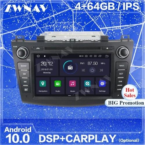 IPS Android 10 Screen Car Player GPS Navigation For Mazda3 Axela 2009 2010 2011 2012 Radio Stereo Multimedia Player Head Unit