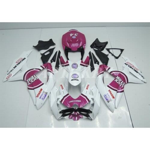 New ABS Plastic Shell Motorcycle Fairing kit Fit For Suzuki GSXR600 GSXR750 K8 2008 2009 2010 08 09 10 Bodywork Set Pink White