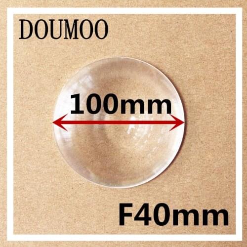 Circle 1pcs / lot Diameter 100 mm Focal length 40 mm Fresnel Lens DIY TV Projection Solar Cooker thickness 2MM Free shipping