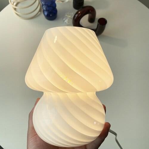 Hot Selling LED Small Glass Table Lamp For Bedroom Bedside Kids Room Desk Night light Table light Stained Glass Lamp Cute Lamp