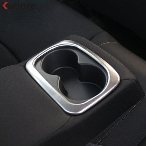 For Honda Civic 2016 2017 2018 Sedan ABS Matte Water Car Cup Holder Decoration Frame Auto Model Interior Coffee Bottle Placement