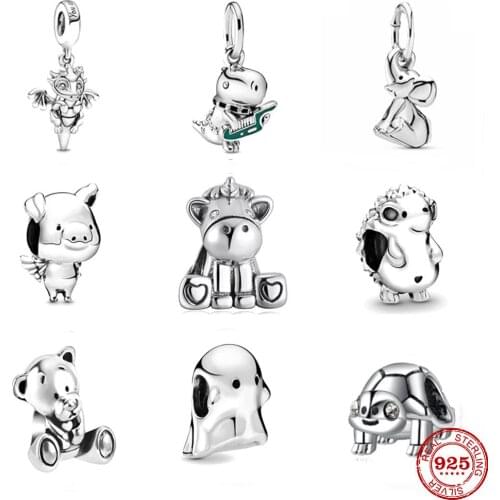 2020 New Tortoise Elephant Hedgehog Dragon Pig Beads fit Original Pandora Charms Silver 925 Bracelet DIY Women Jewelry Berloque
