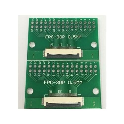 0.50mm Connector one-side weldin FFC/FPC 30P Connector Adapter Plate Flat Cable Socket Adaptor Connector for PCB Board TFT LCD