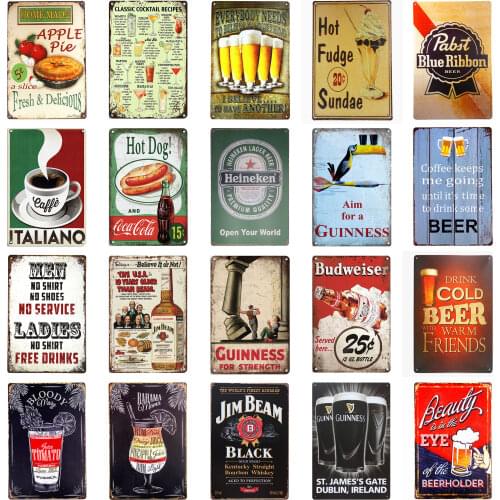 BEWARE OF WELL JUST Vintage metal wall letters art decor drip tray