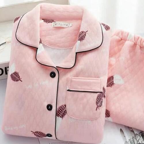 Maternity Breastfeeding Pajamas New Autumn Winter Pregnant Women Nursing Pajamas Suits Top Pants Sleepwear Pregnancy Clothes
