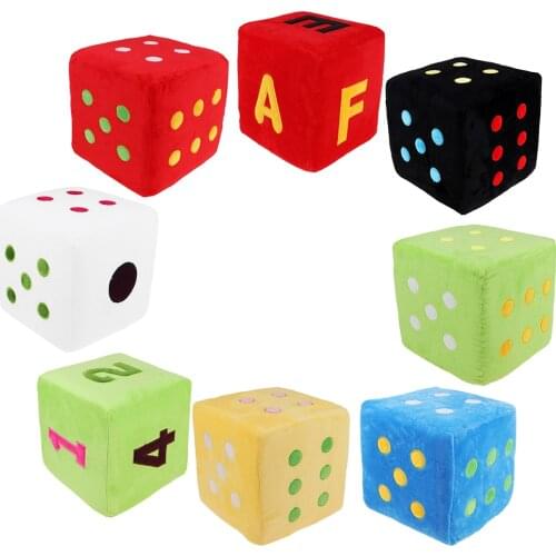Chubby Fuzzy Dice D6 Plush Stuffed Soft Cuddly Hugging Sofa Cushion Kids Toys
