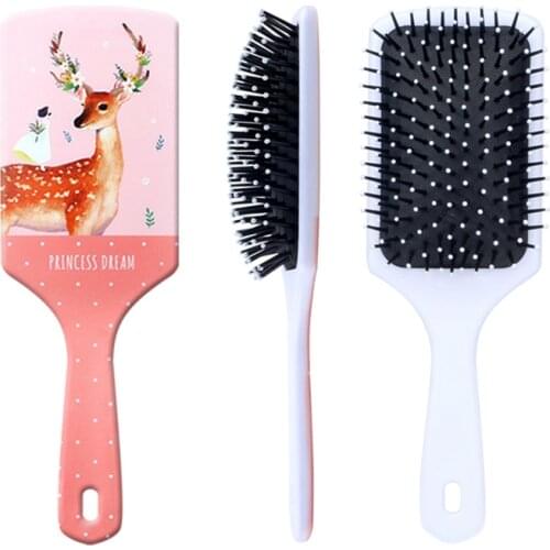Cartoon Print Comb Hair Brush Women Anti-static Reduce Hair Loss Airbag Head Massage Hairdressing Accessories Styling Tool