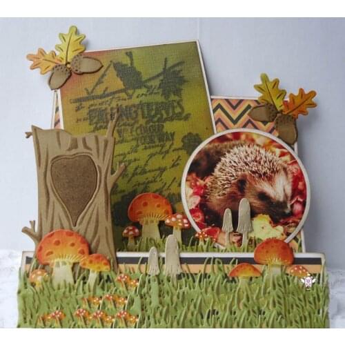 Mmao Crafts Metal Steel Cutting Dies New Mushroom edge decoration Stencil For DIY Scrapbooking Paper/photo Cards Embossing Dies