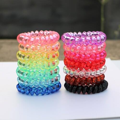 2 pcs/lot Novelty Cute Candy Color Telephone Line Gum Hair Headbands Environmental hair accessories