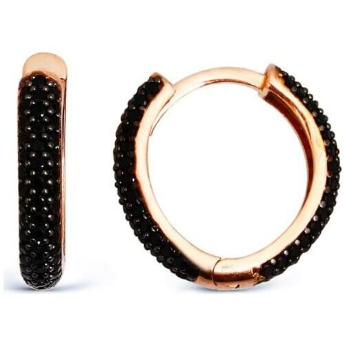 Argentum Concept-Black Stone Silver Ring Earrings