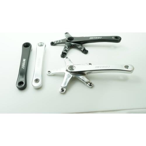 INTRO7 Square Hole Alumniun Alloy Brambles Crank Fixed Gear High Strength Single Speed TRACK BIKE i7 Crank Include Disc Screw