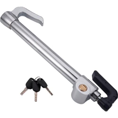 Universal Steering Wheel Brake Lock Vehicle Safety Retractable Lock with 3 Keys Antitheft Locking Devices