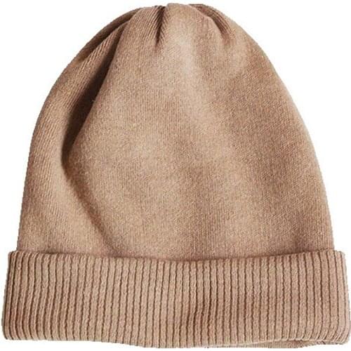 New Knitted Hat Fashion Autumn And Winter Thicken Women Men Keep Warm Wool Cap Solid Color Outdoor Windproof Knitted Hats TG0200