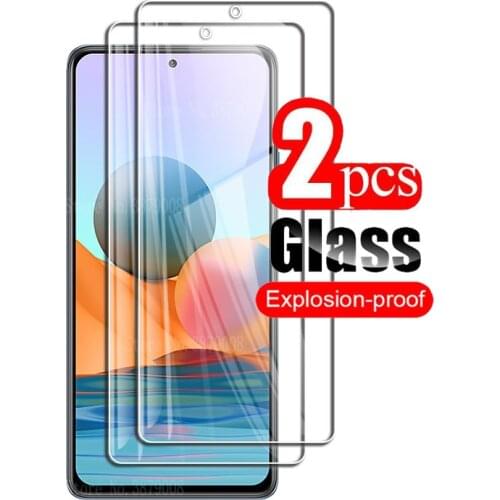 2Pcs protective glass for redmi note 10 pro screen protector for xiaomi redmi note 10pro max not10pro protection sklo glass