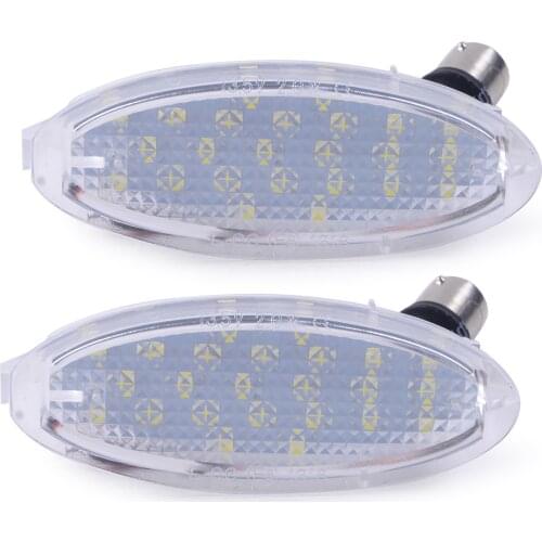 2Pcs Car Transparent LED License Number Plate Light Fit For OPEL Vauxhall Astra Agila Corsa Tigra Vectra