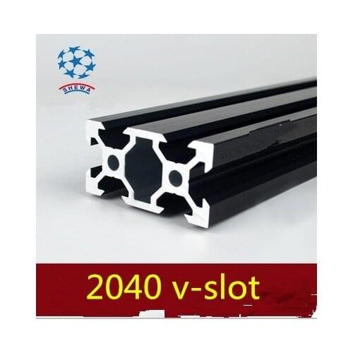 2040 aluminum extrusion profile european standard 2040 v-slot black length 488mm aluminum profile workbench 1pcs