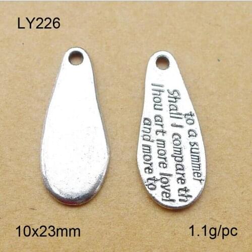 50pcs/lot 1023mm Newest Style Alloy Letter Charms