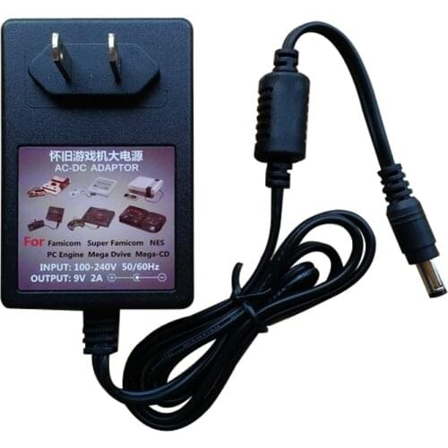 9V 2A ac adapter for SFC/FC/NES/MDCD/PCE power supply replacement