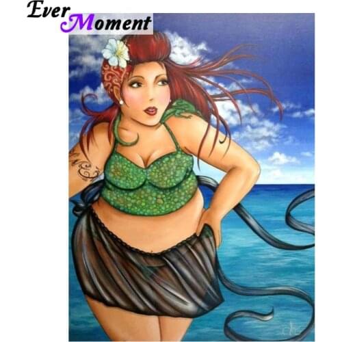 5d diy diamond painting beautiful woman at seaside painting wall picture full square drill needlework household painting ASF759