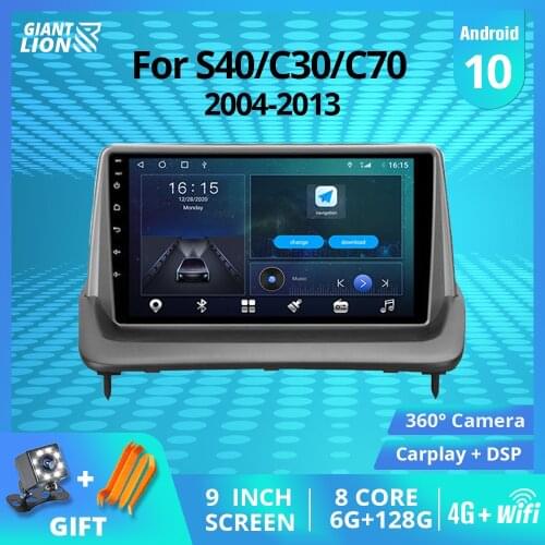 2DIN Android10 Car Radio For Volvo S40/C30/C70 2004-2013 GPS Navigation Auto Radio Stereo Receiver Car Receiver NO 2DIN DVD IGO