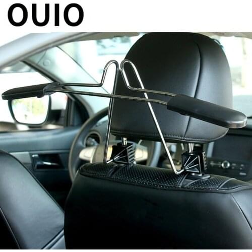 OUIO Car rear seat headrest stainless steel hanger auto for Renault Chevrolet cruze Opel astra h Nissan Juke Peugeot 307 308 407