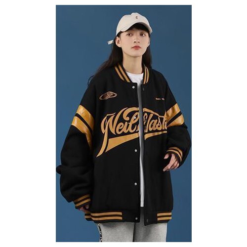 2021 New Baseball Uniform Loose Street Harajuku Oversized Jacket Men and Women Couple Hip Hop Reflective Jacket Ladies Tops Coat