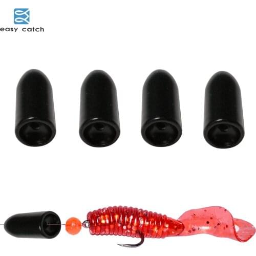 EASY CATCH 4pcs/lot 100% Black fishing Tungsten sinker Bullet lure fishing tools Fishing weights for cast sinkers