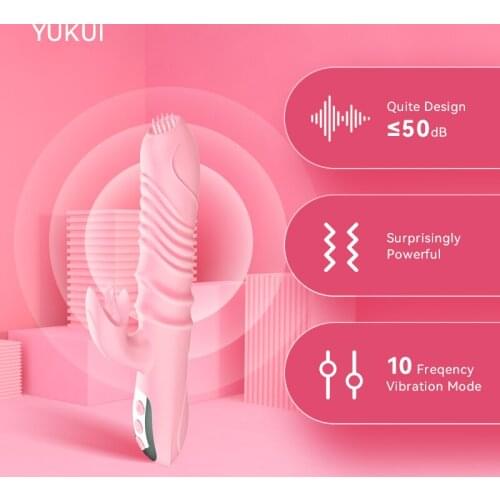 Female Masturbation Vibrator Dildos Adults Sex Toys Waterproof Fully Automatic Smart Heating Vibrators Gspot Clitoris Stimulator