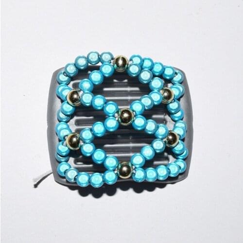 Blue shining pearl beads small size magic comb 20 pcs/lot Easy to Use small size free shipping