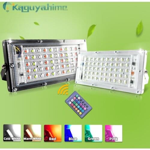 =(K)= LED Flood Light 50W 100W RGB Floodlight 220V LED Street Reflector Spot Lamp waterproof IP65 outdoor Lighting led spotlight
