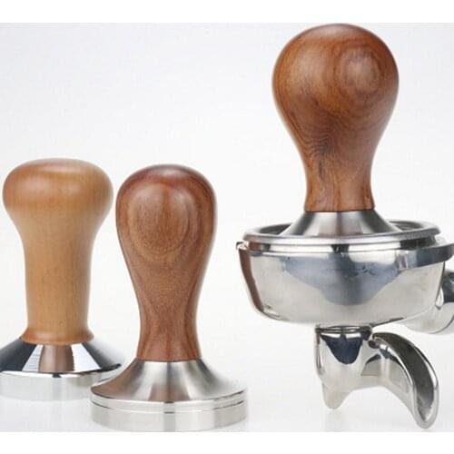 Coffee Maker Tamper Mat Solid Wood 51mm Espresso Machine Handle Bracket Presser Corner Coffee Filter Tamper Holder Barista Tools