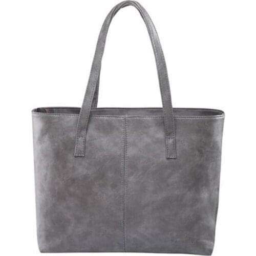 Fashion Design Women Bag 2021 Female Leather Handbag Brief Shoulder Bags Gray black Large Capacity Luxury Handbags Tote Bags