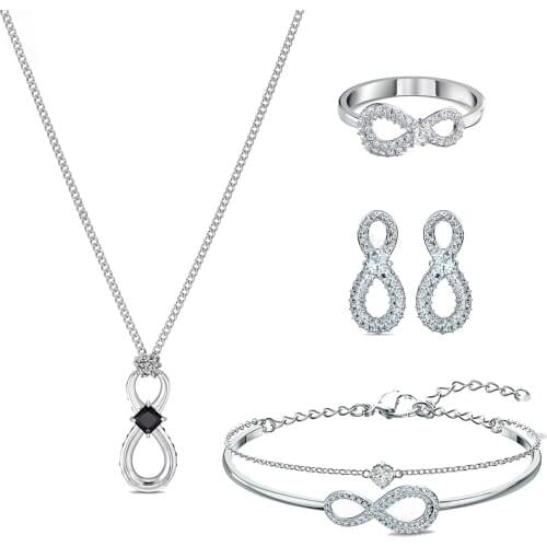 QSJIE Fashion jewelry high quality SWA. Exquisite and elegant ladys Pendant Necklace decorated with white crystal