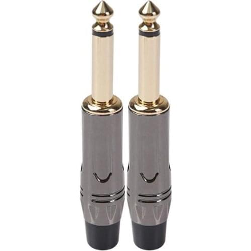 6.35mm Mono Welding Plug for Sound Card Microphone Guitar Audio Cables, Patch Cables,6.35mm Stereo Male
