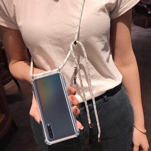 For iPhone 11 Case Necklace Lanyard Shoulder Strap Cord Soft TPU Phone Cover for iPhone XR XS 11 Pro Max X 7 8 6 6S PLUS SE 2020