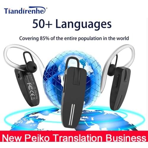 New Peiko Translation Business Earbuds Bluetooth 5.0 50+ Languages Bluetooth AI APP Translator Wireless Earphones