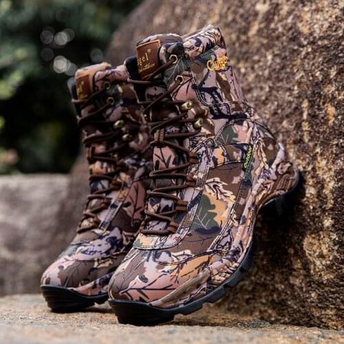 New Waterproof Hiking Shoes for Men Brand Outdoor Sport Trekking Mountain Tactical Boots Mens Climbing Camouflage Athletic Shoes